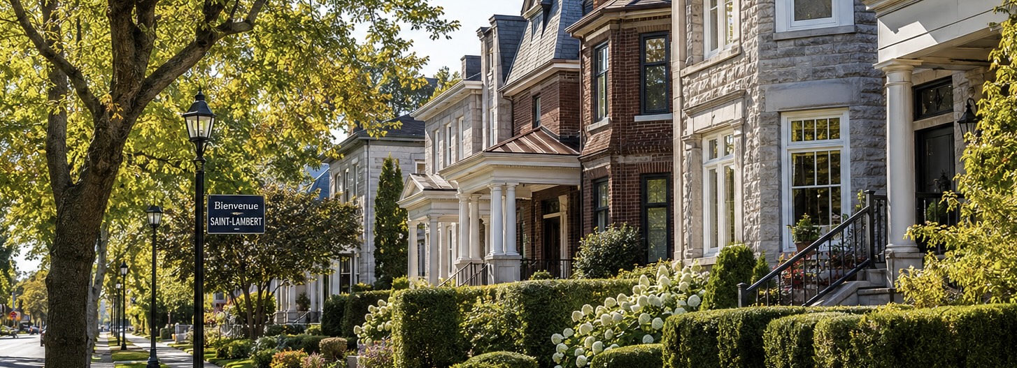 Maisons et rue résidentielles à Saint-Lambert en 2026, vente immobilière avantageuse sur la Rive-Sud.